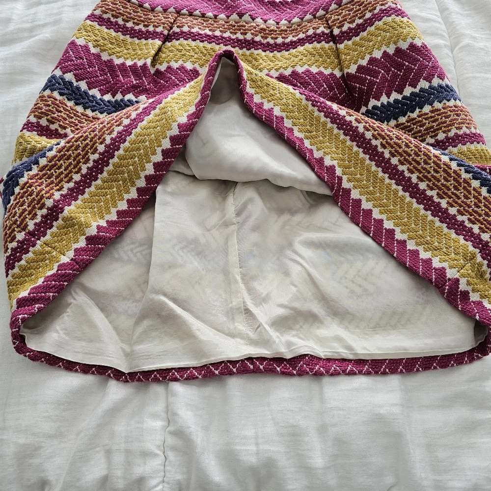 Anthropologie X Morgan Carper High Waist Embroidered Skirt XL